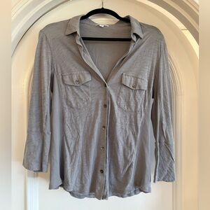 JAMES PERSE SHEER SLUB SIDE PANEL SHIRT